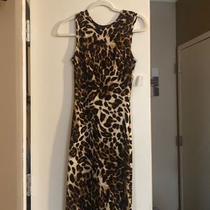 Leopard pencil dress